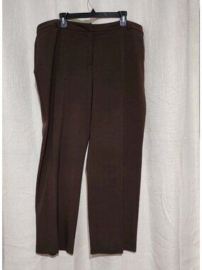 Croft & Barrow Women's Pants Stretch Boot Cut Brown Size 16